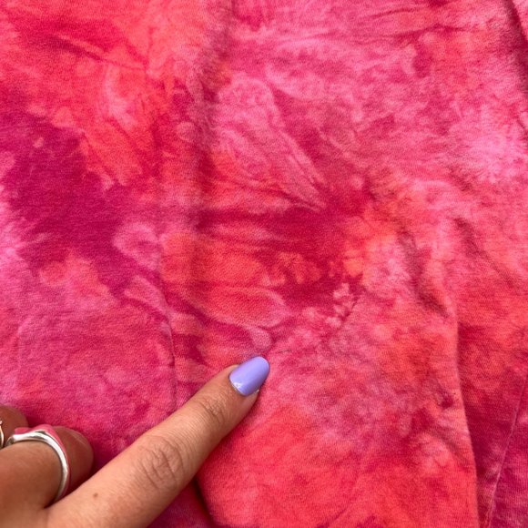 Nation LTD | Pink Tie Dyed 100% Cotton Tank Size One Size - Picture 3 of 10
